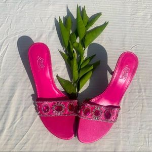 Hot pink baby heels